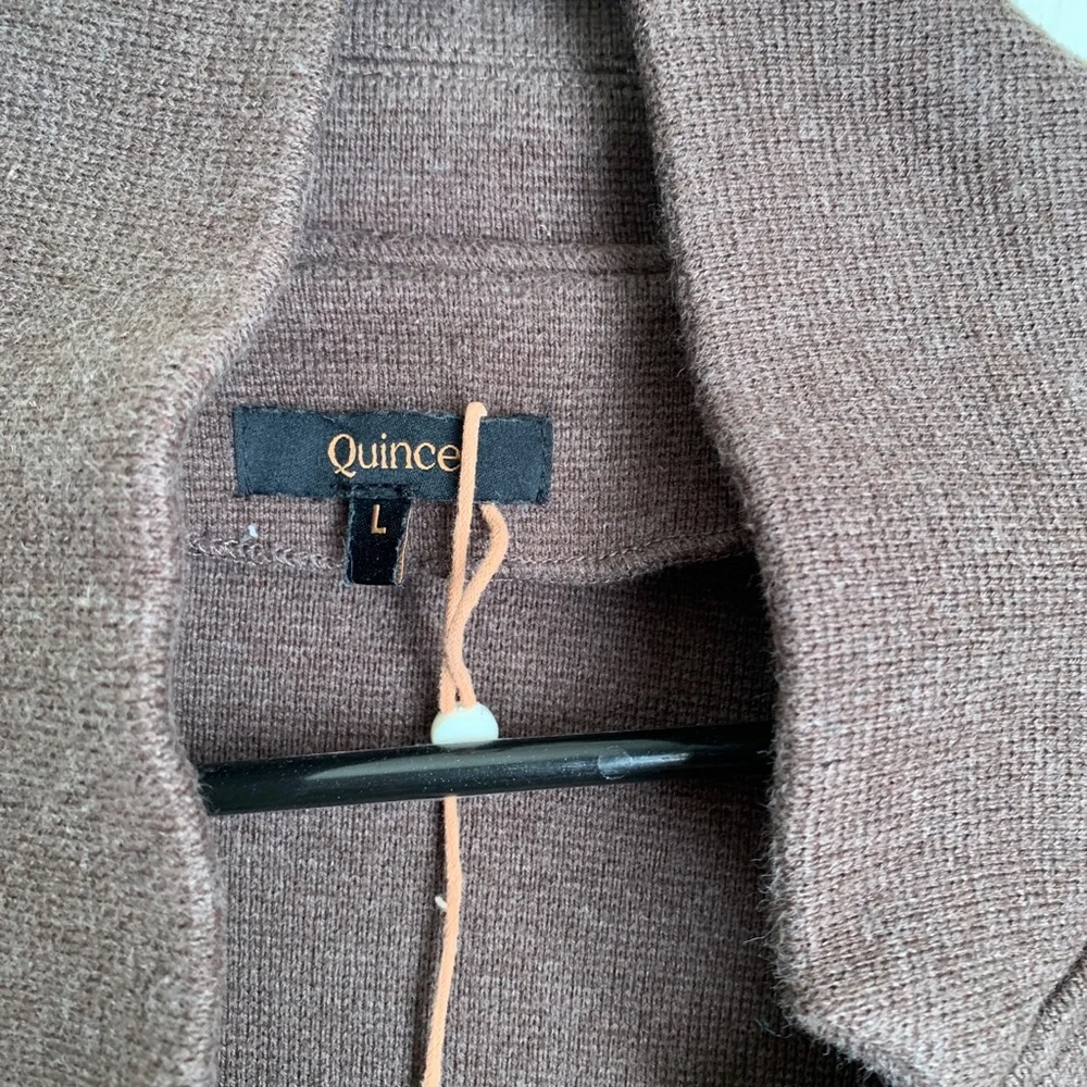 Quince Women's Open-Front Chocolate Brown Cardigan - Picture 3 of 4